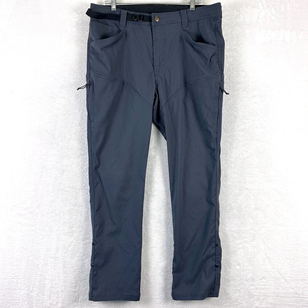 Slumberjack Pants Mens 36x32 Gray Nylon Cargo Belted Outdoor Trekking Preppy
